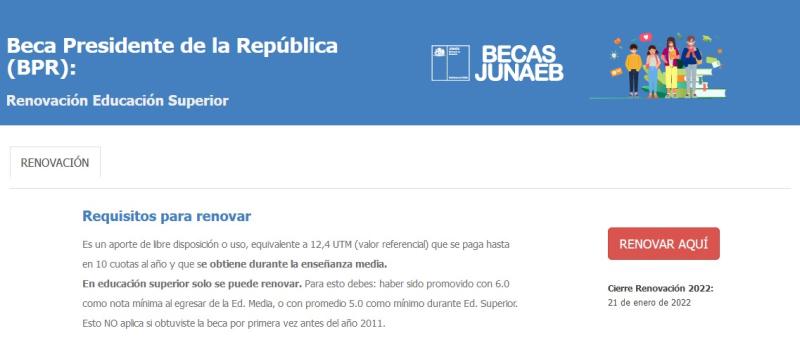 Beca Presidente de la República