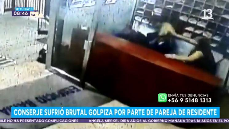 Conserje sufre brutal golpiza por parte de pareja de residente