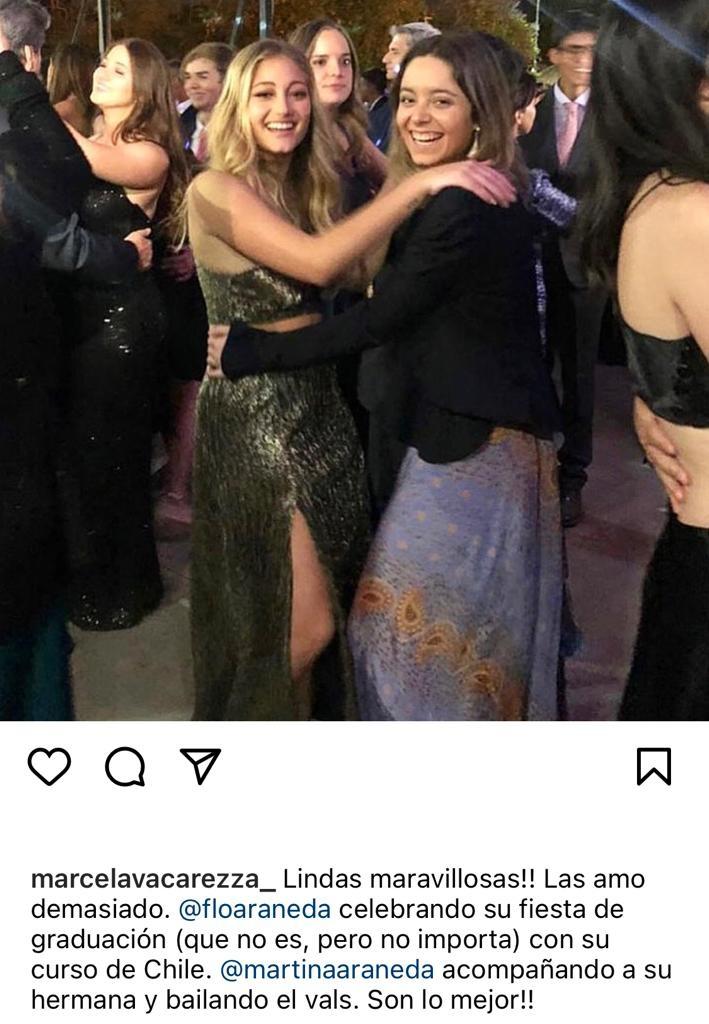 Florencia Araneda se luce en fiesta de graduación en Chile