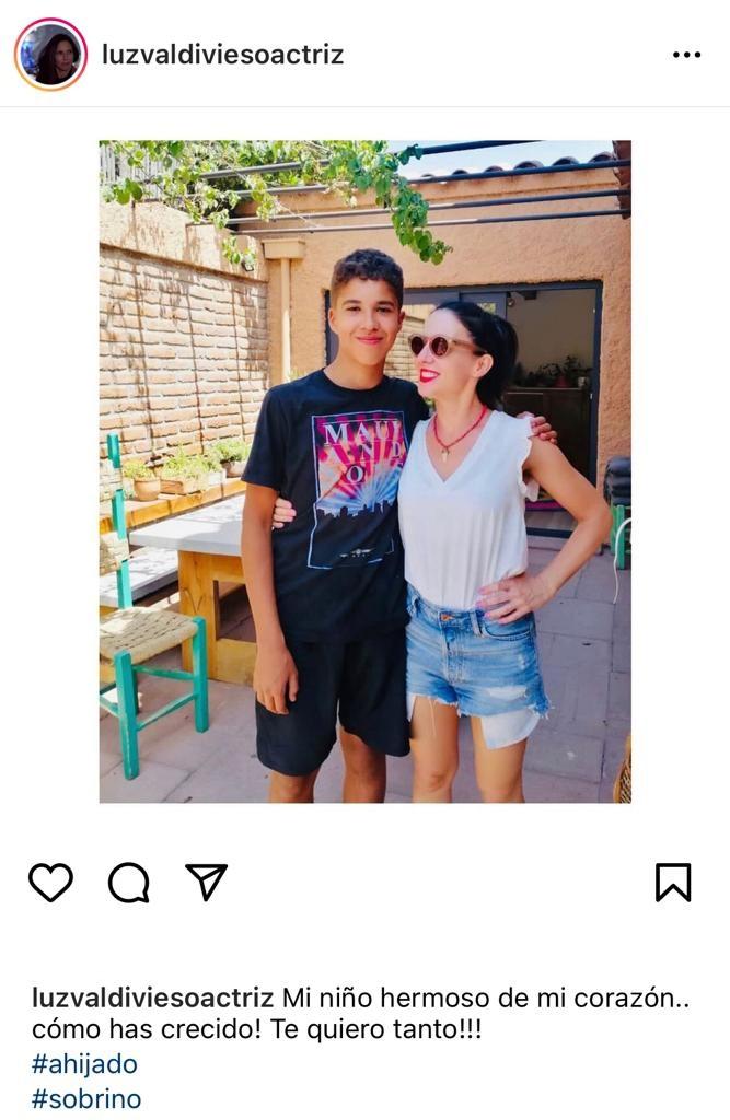 Luz Valdivieso confunde con foto junto a su sobrino