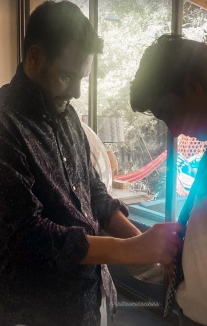 Los elegantes looks de Pancha Merino y su hijo por graduación