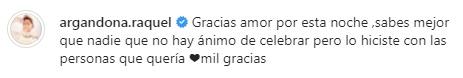 El íntimo cumpleaños N° 64 de Raquel Argandoña