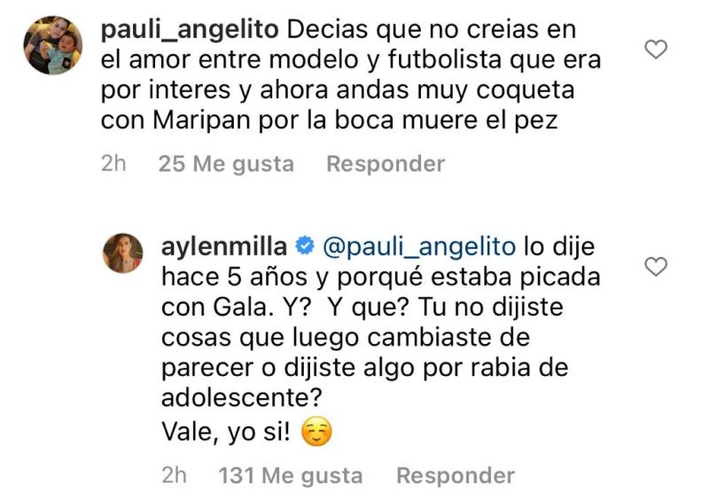 Aylén Milla enfrenta críticas por relación con Guillermo Maripán