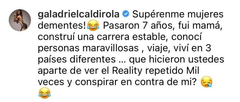 Aylén Milla muestra chat con Gala Caldirola para aclarar polémica