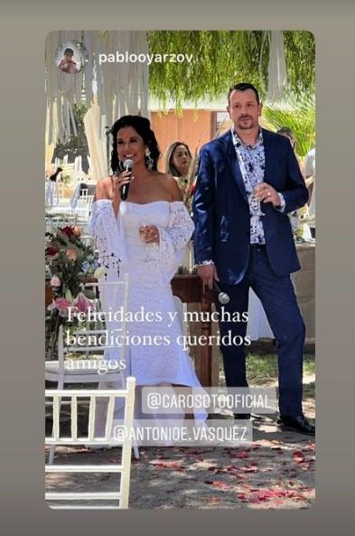 En el norte y con famosos: Así fue la boda de Carolina Soto