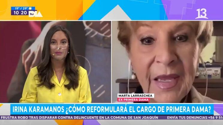 “Lo va a hacer muy bien”: Marta Larraechea y el rol de Irina Karamanos como primera dama
