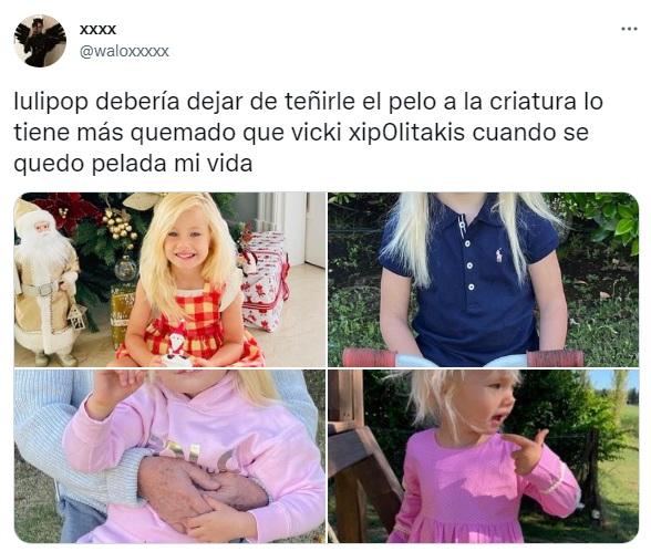 Luciana Salazar en la polémica por el color de pelo de su hija