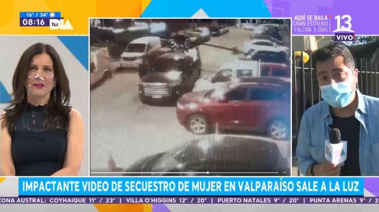 Impactante video muestra secuestro de mujer en Valparaíso