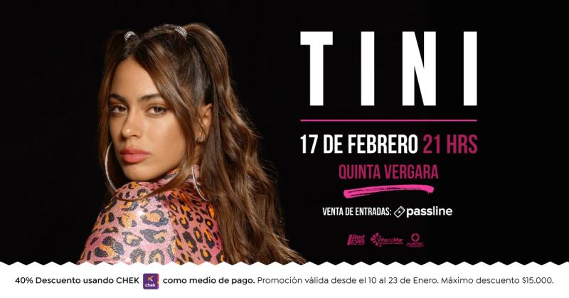 Tini Stoessel anuncia concierto en la Quinta Vergara