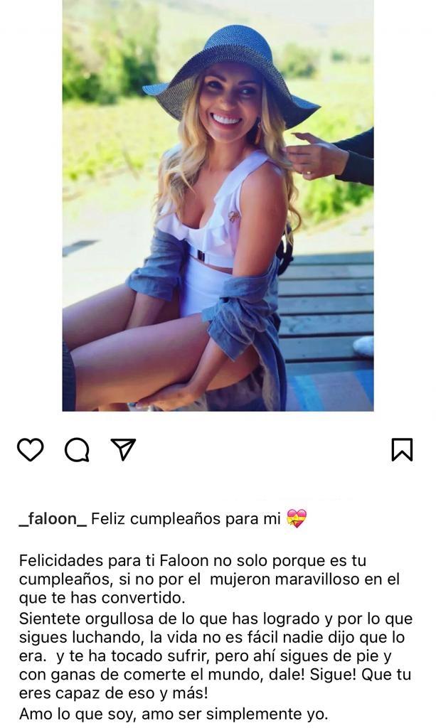 Faloon Larraguibel muestra cómo quedó tras festejo cumpleañero