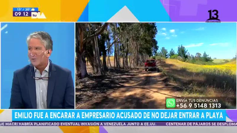 Emilio Sutherland encaró a empresario acusado de prohibir entrada a playa en Pichilemu