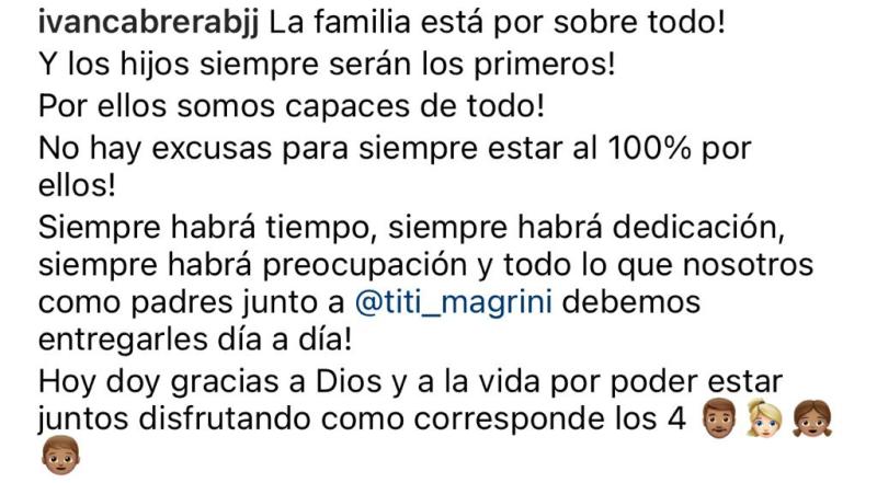 Iván Cabrera encanta al mostrarse con su ex esposa