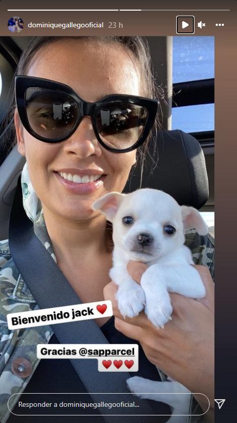 Dominique Gallego presentó al nuevo integrante de su familia
