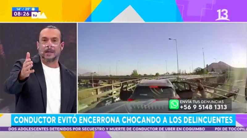 Conductor evitó encerrona chocando a los delincuentes