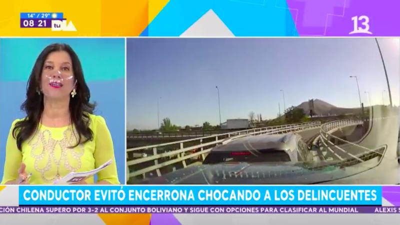 Conductor evitó encerrona chocando a los delincuentes