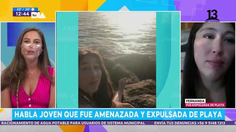 Joven que fue amenazada y expulsada de playa entregó detalles de lo ocurrido
