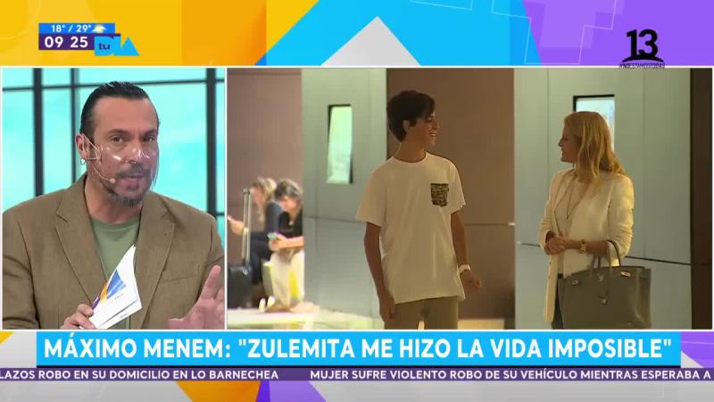 Máximo Menem: “Zulemita me hizo la vida imposible”