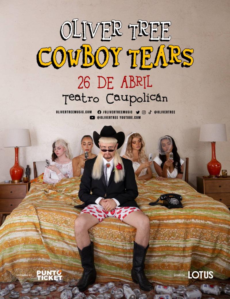 Oliver Tree llega a Chile el 26 de abril con su Cowboy Tears Tour