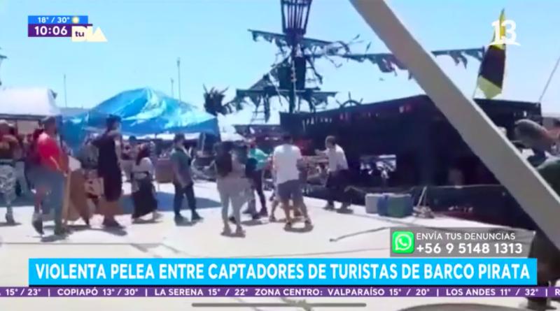 Coquimbo: Captadores de turistas de “barco pirata” protagonizan violenta pelea