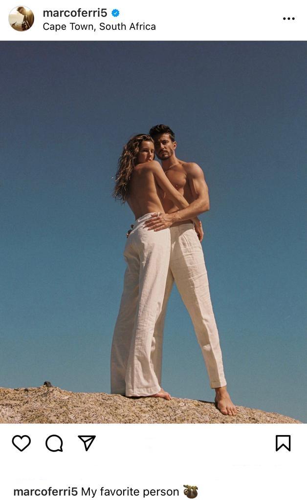 El destape playero de Marco Ferri para oficializar romance