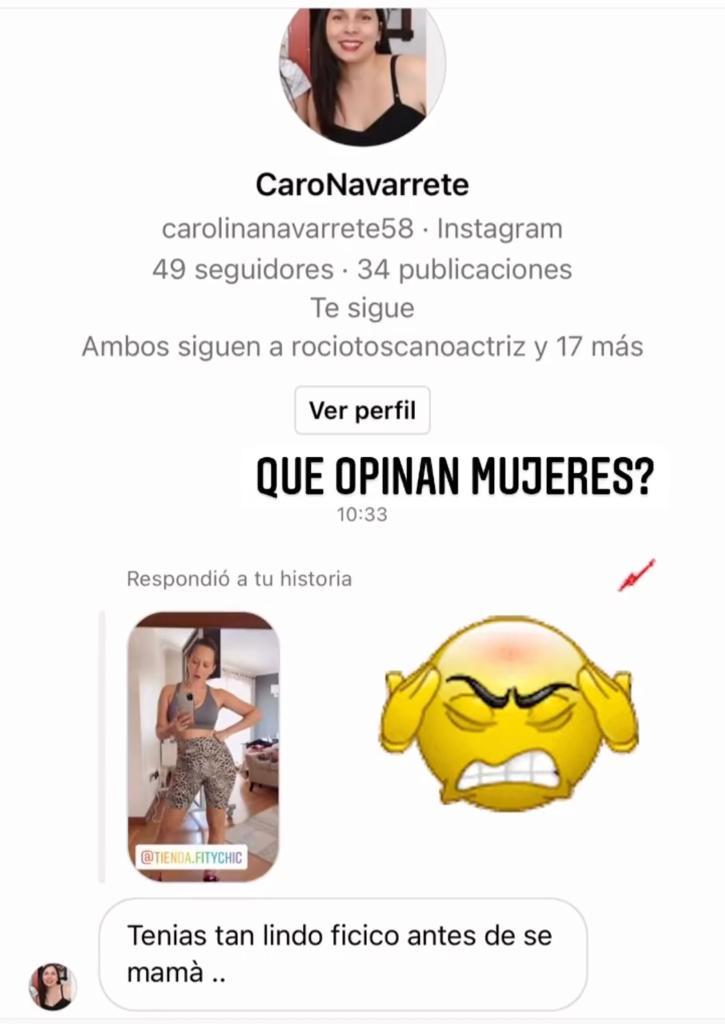 Ingrid Parra enfrenta a mujer que criticó su cuerpo post parto