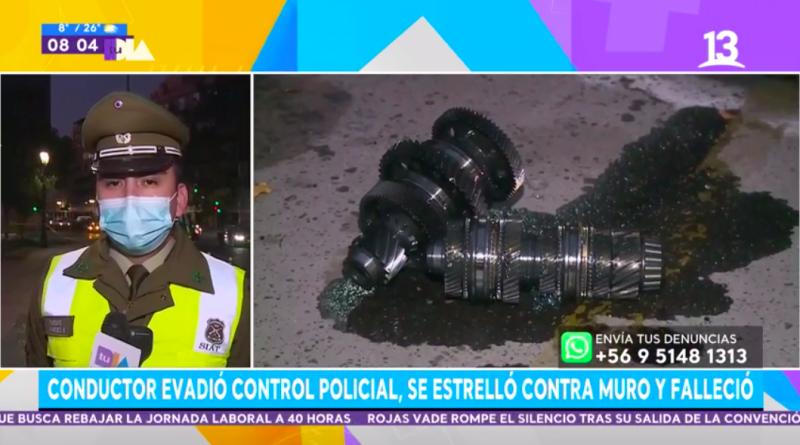 Conductor falleció tras volcarse durante persecución policial