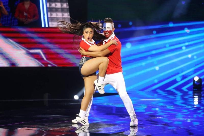 Jazz Torres se lució imitando a eufórica hincha de la Roja