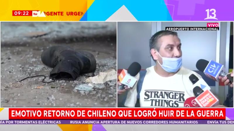 “No había ningún lugar seguro”: Emotiva llegada de chileno que huyó de guerra en Ucrania