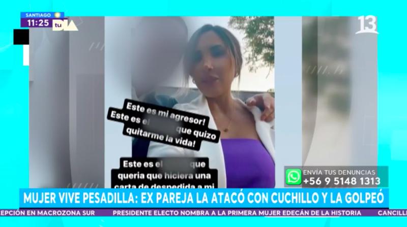 Mujer vive pesadilla: Ex pareja la atacó con cuchillo y la golpeó