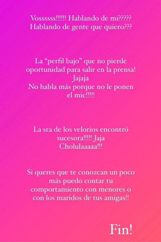 Rocío Marengo publica fuerte mensaje para la ex de su pareja