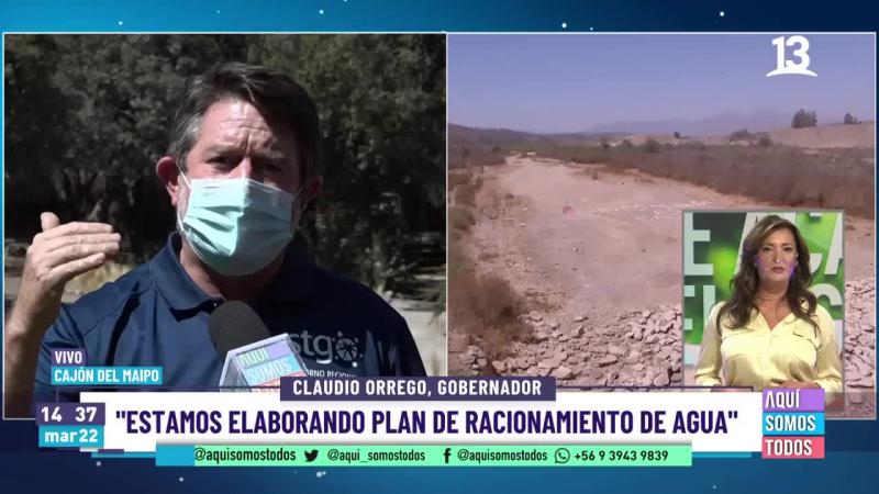 Claudio Orrego: “Si no llueve vamos a tener que hacer racionamiento de agua”