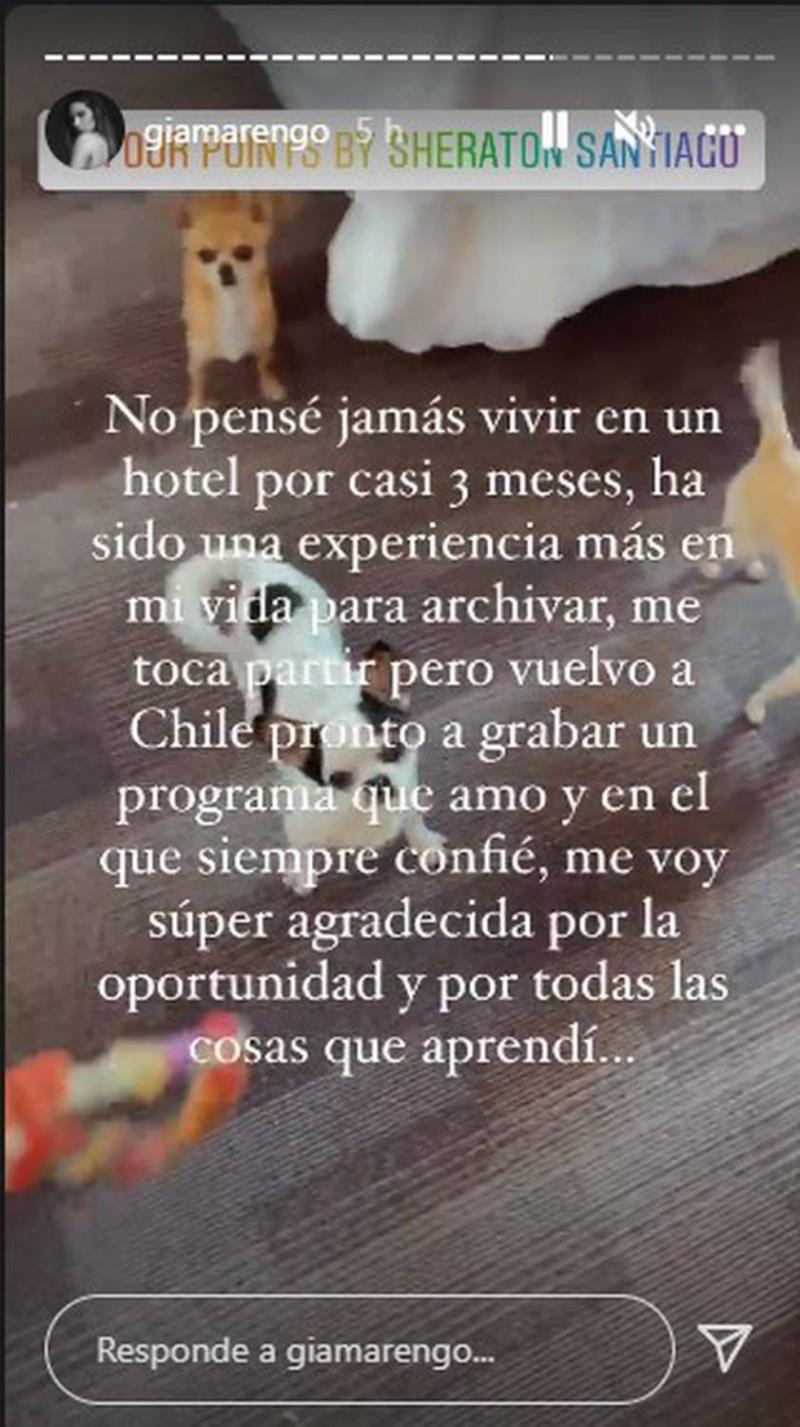 Gianella Marengo revela que regresa a Italia