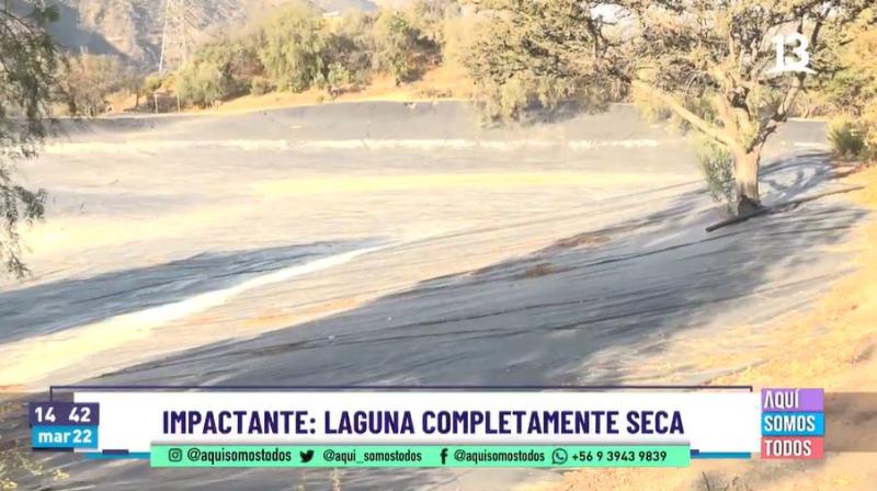 Vecinos de Lo Barnechea viven crítica situación hídrica: Laguna se secó por completo