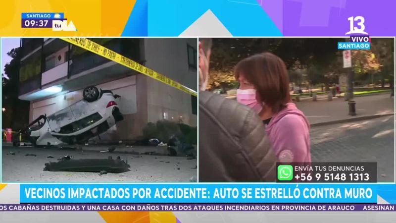 “Venía volando”: Impactante relato de vecinos por mortal accidente en Santiago