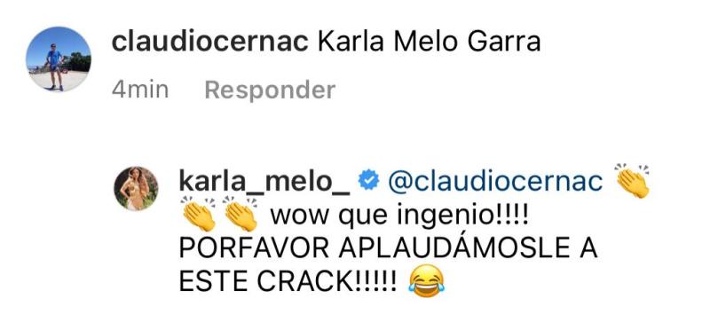 Karla Melo reacciona con ironía a particular broma por su nombre