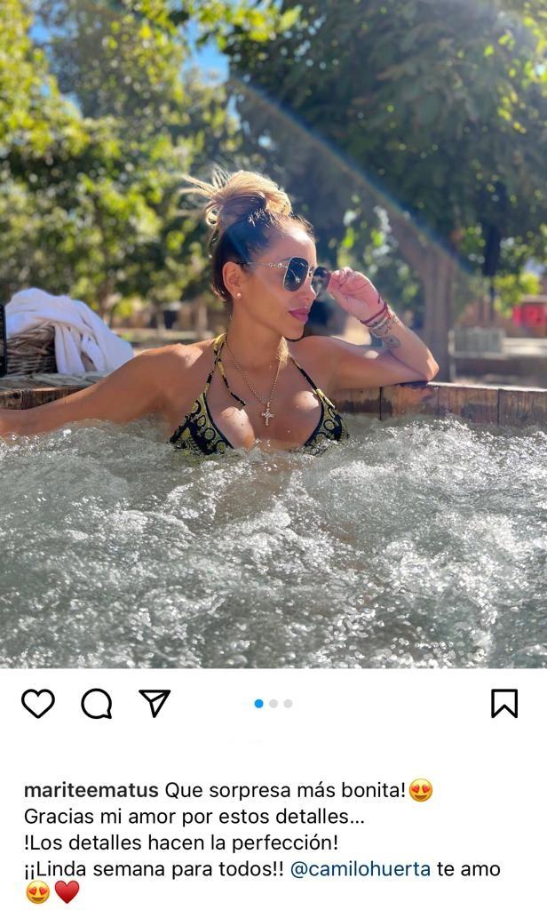 Marité Matus muestra romántica sorpresa que le dio Camilo Huerta