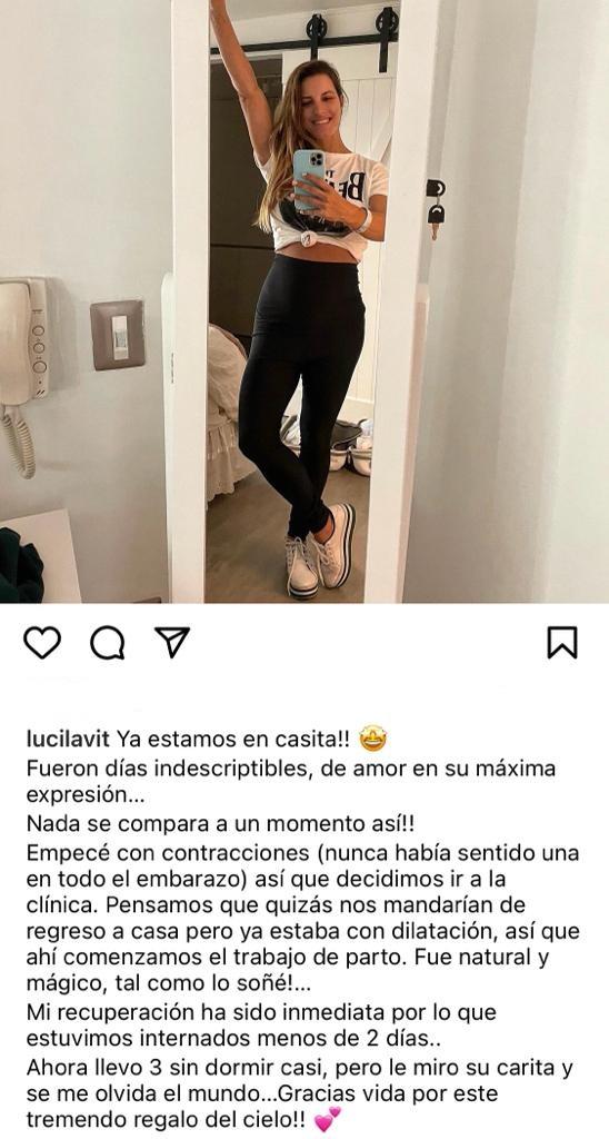 Lucila Vit se muestra de cuerpo completo a días de dar a luz
