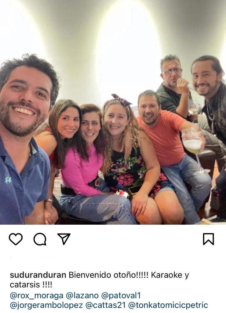 La noche de karaoke de Tonka y sus ex compañeros de “Bienvenidos”