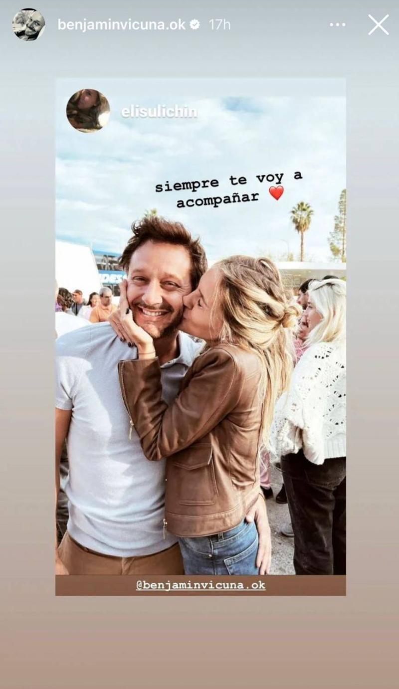 Eli Sulichin escribe romántico mensaje para Benjamín Vicuña