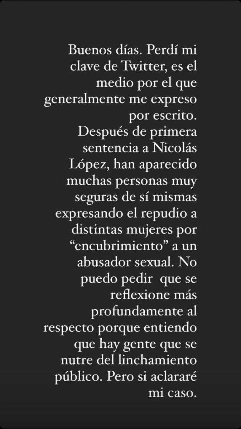 El tajante descargo de Javiera Díaz de Valdés por caso Nicolás López