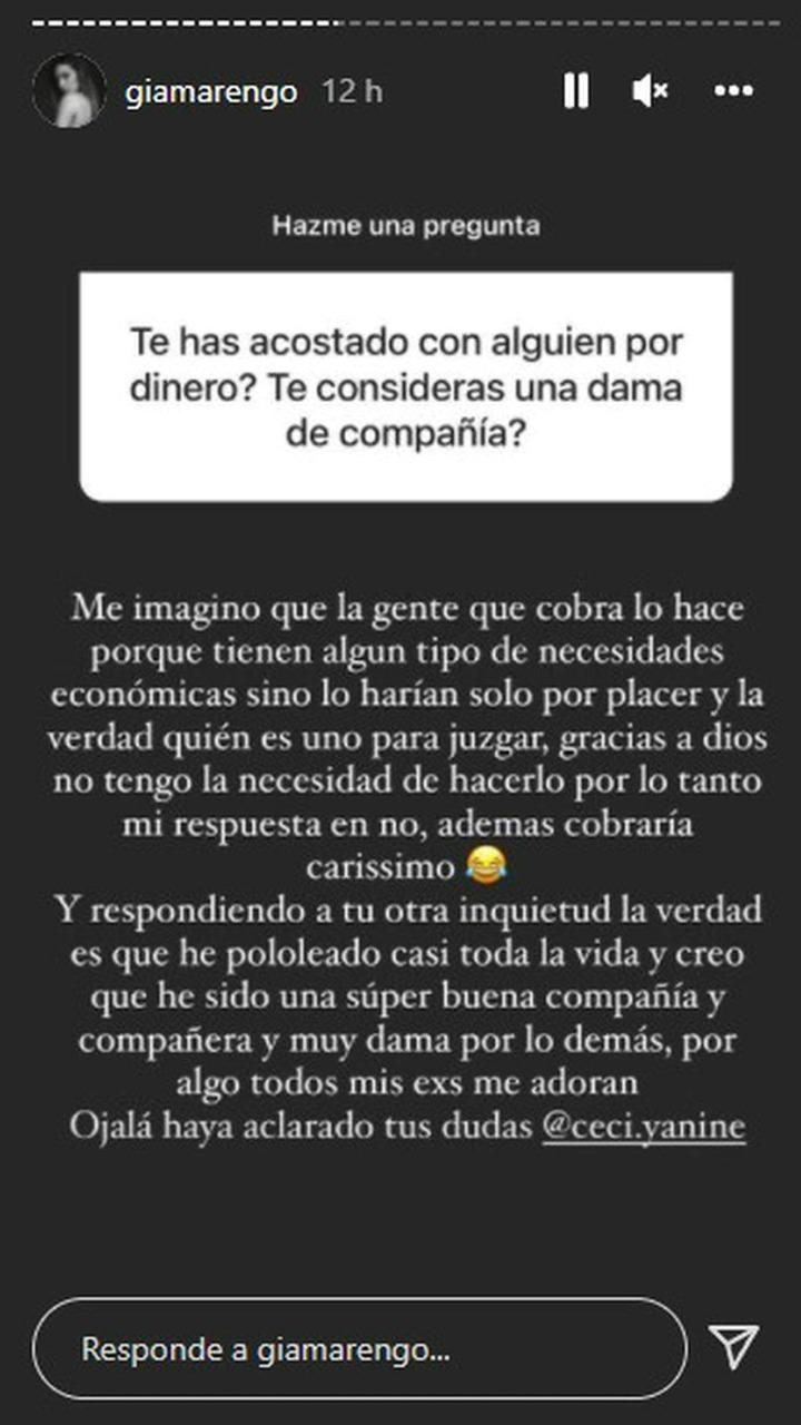 "¿Eres dama de compañía?": Gianella Marengo responde a desubicada pregunta