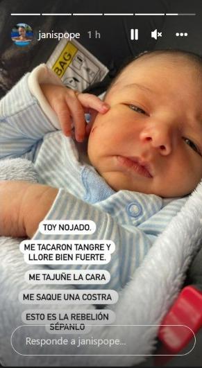 Janis Pope encanta con nueva foto de su bebé recién nacido