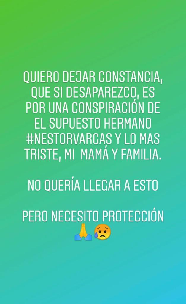 “Si desaparezco…”: Los preocupantes mensajes de Pablo Vargas