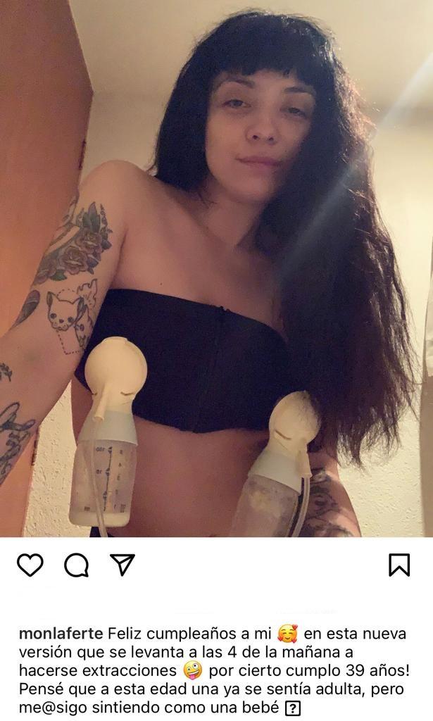 Mon Laferte celebra cumpleaños con foto de su maternidad