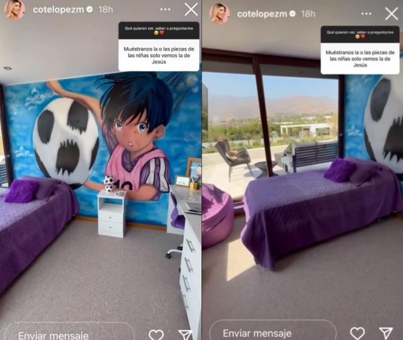 Coté López muestra las enormes piezas de sus hijas