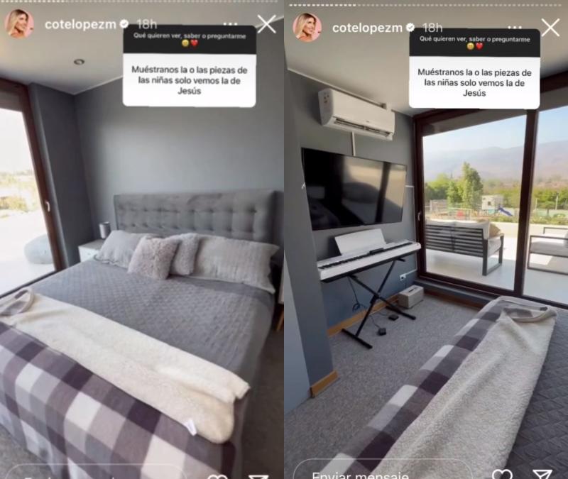 Coté López muestra las enormes piezas de sus hijas