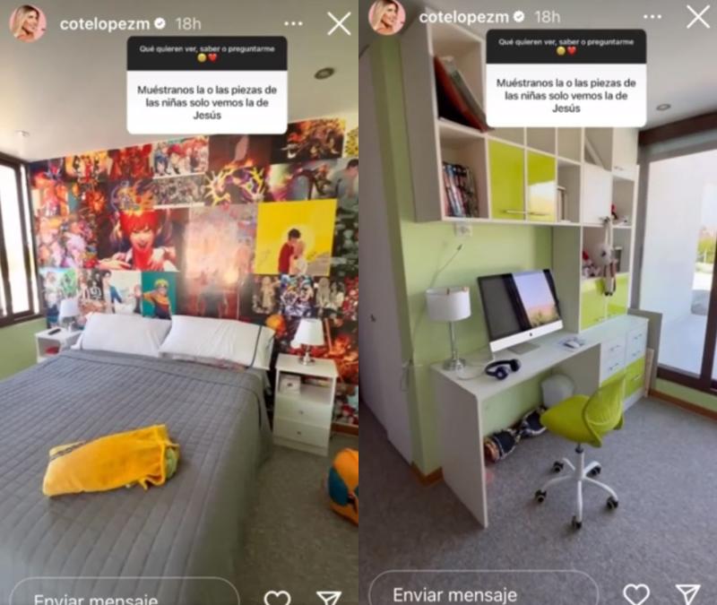 Coté López muestra las enormes piezas de sus hijas