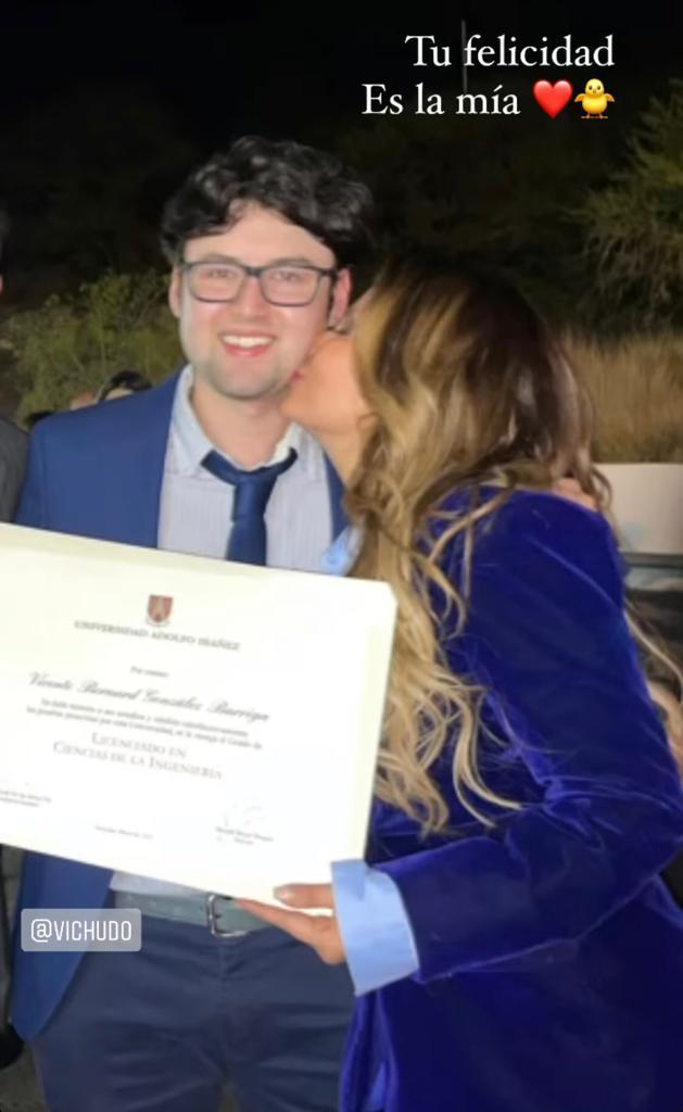 La emoción de Cathy Barriga por logro de su hijo mayor