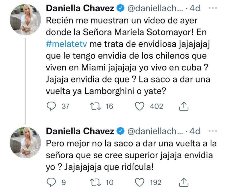 “Qué ridícula”: La pelea de Daniella Chávez y Mariela Sotomayor
