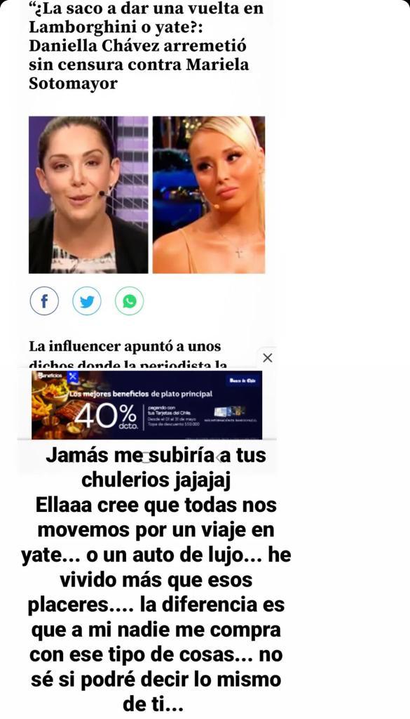 “Qué ridícula”: La pelea de Daniella Chávez y Mariela Sotomayor